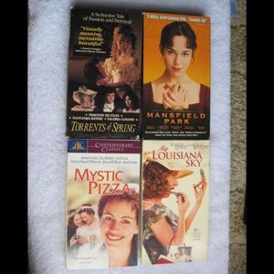 Mystic Pizza Mansfield Park Louisiana Sky Torrents of Spring VHS Cassette Tapes